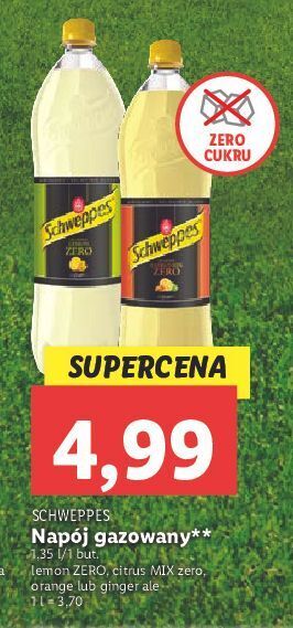 Lidl Napój orange schweppes oferta