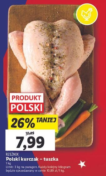 Lidl Kurczak biesiadny tuszka bez antybiotyków rzeźnik codzienna dostawa oferta