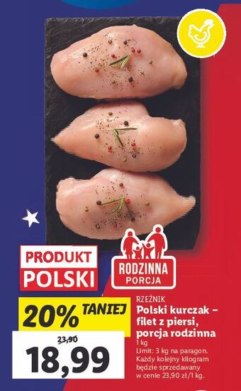 Lidl Filet z piersi kurczaka rzeźnik codzienna dostawa oferta