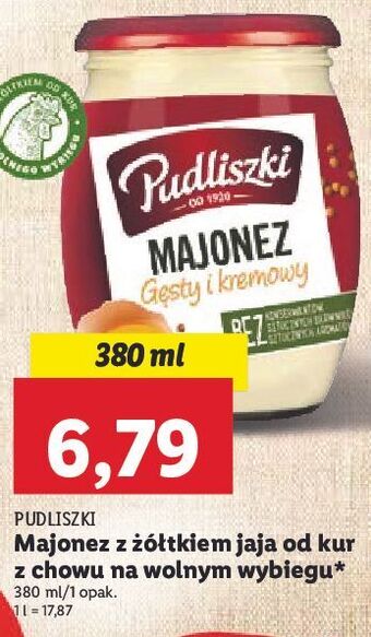 Lidl Majonez gęsty i kremowy pudliszki oferta