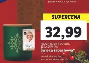 Lidl Świeca zapachowa karmel aroma home & dorota oferta