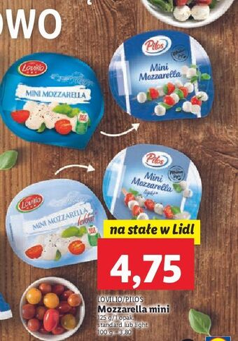 Lidl Ser mozzarella light mini pilos oferta