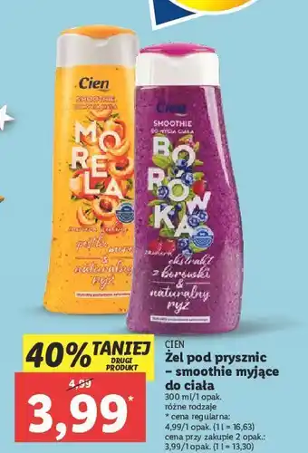 Lidl Żel pod prysznic z naturalnym peelingiem morela i pomarańcza cien oferta