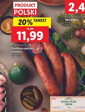 Lidl Kiełbasa polska surowa regionalne szlaki oferta