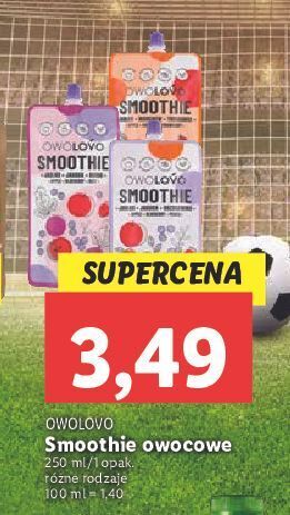 Lidl Smoothie jabłko-marchew-truskawka owolovo oferta