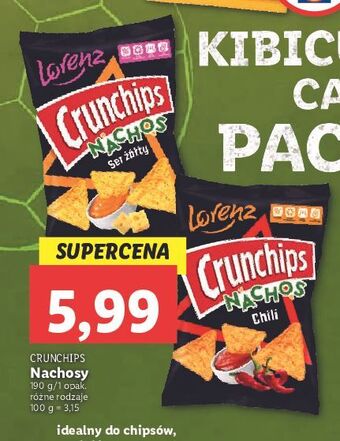 Chipsy nachos ser żółty crunchips