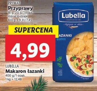 Lidl Łazanki lubella makaron oferta
