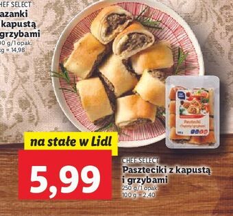 Lidl Paszteciki z grzybami chef select oferta