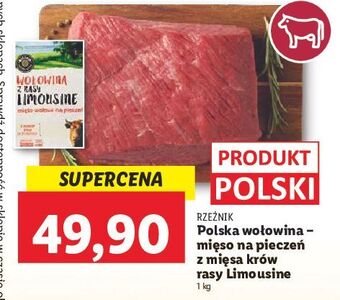 Lidl Wołowina na pieczeń - z krów rasy limousine rzeźnik codzienna dostawa oferta