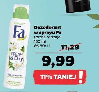 Netto Dezodorant green tea fa fresh & dry oferta