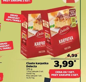 Netto Ciasto karpatka z nutą waniliową delecta oferta