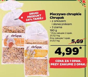Netto Pieczywo chrupkie orkisz + słonecznik chrupak oferta