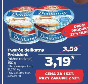 Netto Twarożek delikatny naturalny president oferta