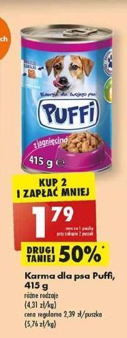 Biedronka Karma dla psa z jagnięciną puffi oferta