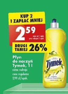 Biedronka Płyn do mycia naczyń cytrynowy tymek oferta