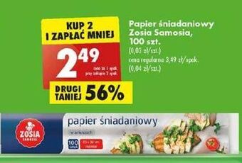Biedronka Papier śniadaniowy zosia samosia oferta