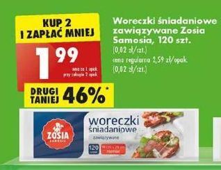 Biedronka Woreczki śniadaniowe wiązane zosia samosia oferta