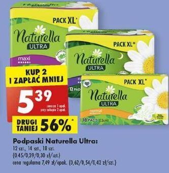 Biedronka Podpaski higieniczne normal naturella ultra oferta