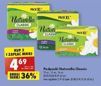 Biedronka Podpaski night naturella classic oferta