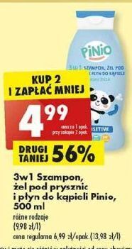 Biedronka Szampon żel i płyn do kąpieli sensitive pinio oferta