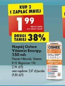 Biedronka Napój magnez + wit b6 b5 oshee vitamin energy oferta