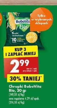 Biedronka Krążki soczewicowe pysznie kukurydziane bobovita mniam bio oferta