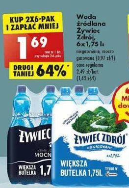 Biedronka Woda niegazowana żywiec zdrój oferta