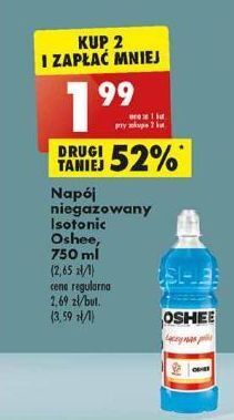 Biedronka Napój izotoniczny wieloowocowy oshee oferta