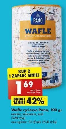 Biedronka Wafle ryżowe musli pano oferta