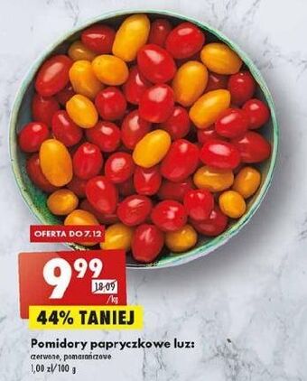 Biedronka Pomidory papryczkowe czerwone oferta