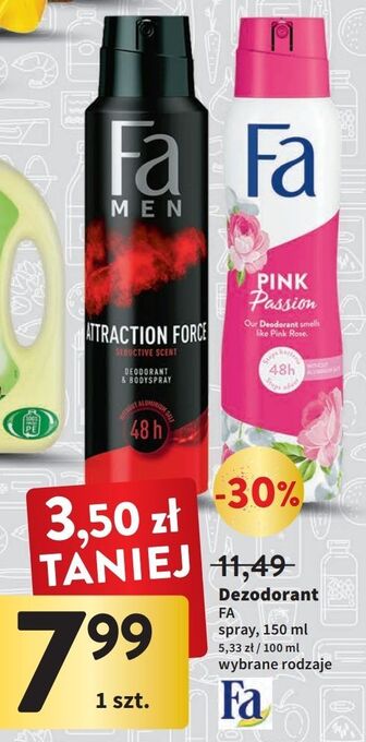 Intermarche Dezodorant fa men attraction force oferta