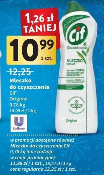 Intermarche Mleczko do czyszczenia original cif cream oferta
