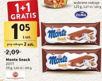 Intermarche Baton mleczny zott monte snack oferta