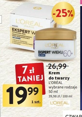 Intermarche Krem na noc l'oreal ekspert wieku 60+ oferta