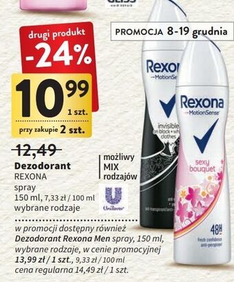 Intermarche Dezodorant invisible black & white rexona men invisible oferta
