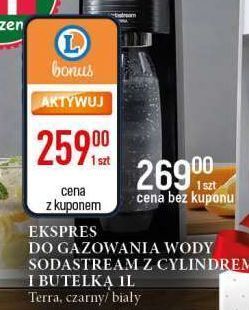 E.Leclerc Zestaw: urządzenie sst terra czarny + cylinder cqc butelka sodastream oferta