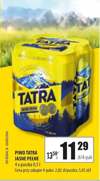 Społem Tatra piwo jasne pełne 4 x 0,5l oferta