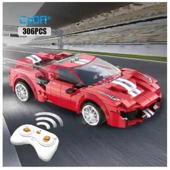 Cada City zdalnie sterowany samochód wyścigowy kompatybilny MOC klocki techniczne RC Super sport samochód cegły dzieci chłopc