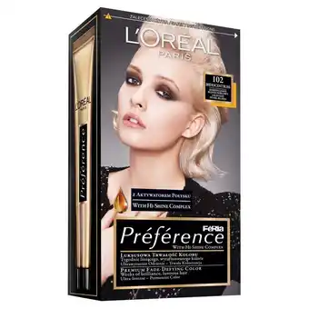 Drogeria Kosmyk L'oreal paris feria preference farba do włosów 102 iridescent bliss oferta