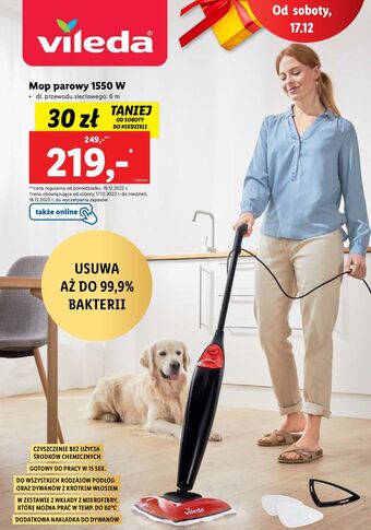 Mop parowy 1550w vileda