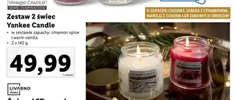 Lidl Komplet świec cinamon spice + warm vanilla yankee candle oferta