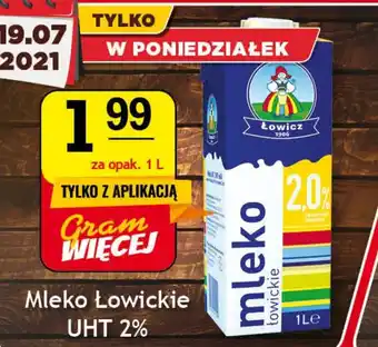 Gram Market Mleko Łowickie UHT 2% 1l oferta