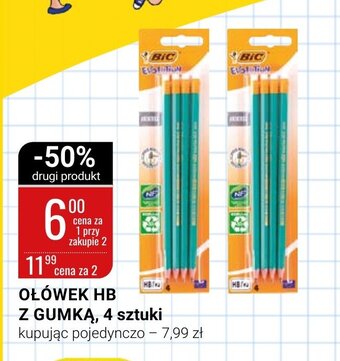 Ołówek HB z gumką 4szt.