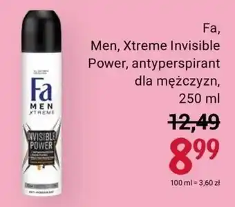 Rossmann Fa Men Xtreme Invisible Power Antyperspirant 250ml oferta