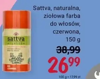 Rossmann Sattva naturalna ziołowa farba do włosów czerwona 150g oferta