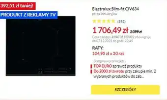 RTV EURO AGD Electrolux Slim-fit CIV634 oferta