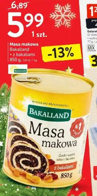 Intermarche Bakalland masa makowa 850g oferta