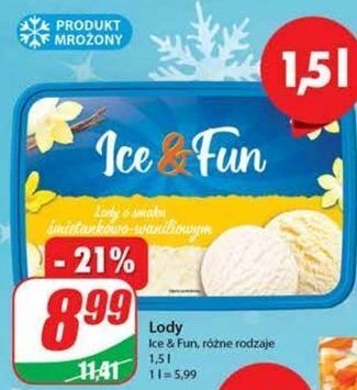 Dino Lody śmietankowo-waniliowe koral ice&fun oferta