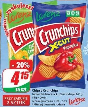 Dino Chipsy zielona cebulka crunchips oferta