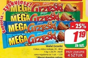 Dino Wafelek kakaowy w czekoladzie mlecznej grześki mega oferta